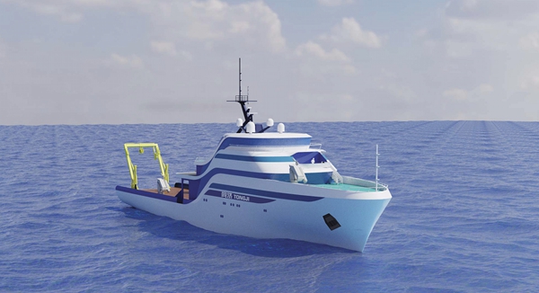 同济大学海洋科考教学保障船示意图。校方供图